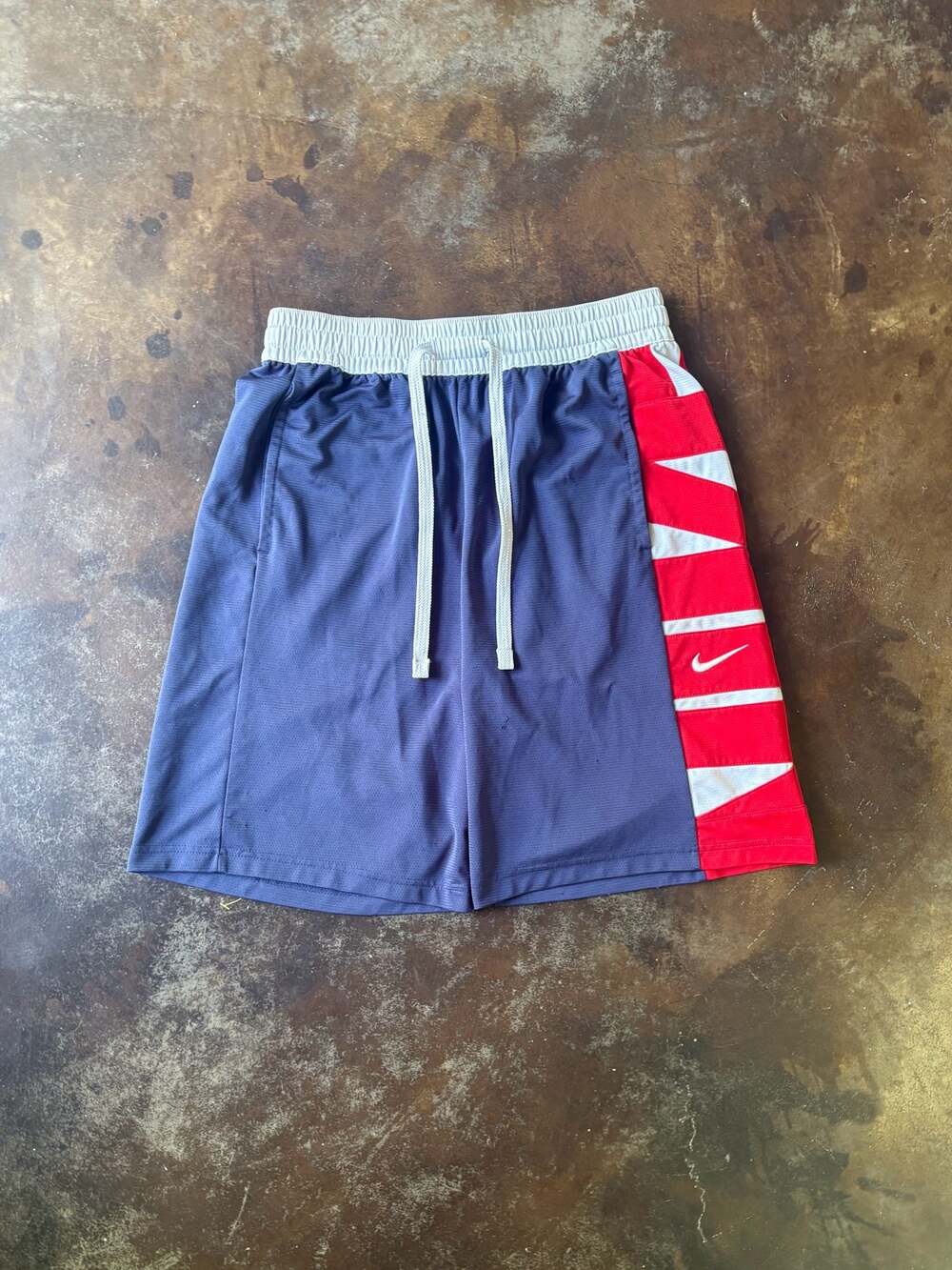 Nike Dri-FIT Starting 5 Basketball Shorts Navy Blue Red White